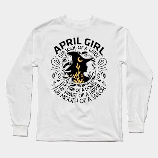 witch april girl Long Sleeve T-Shirt